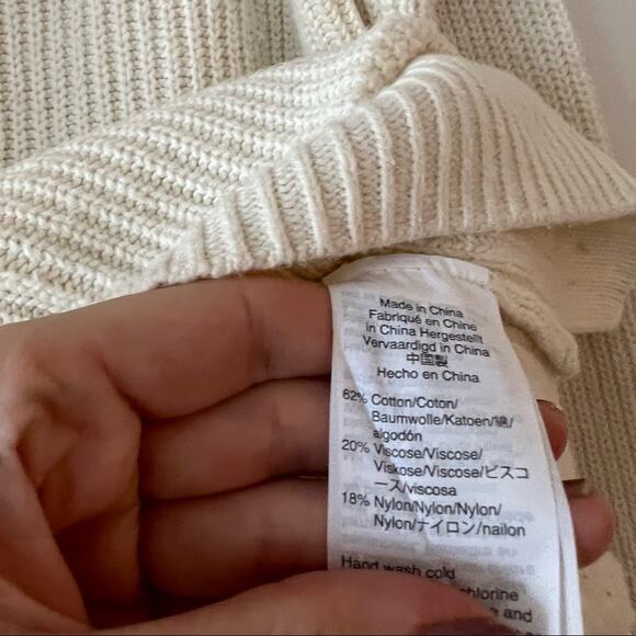 Madewell Patch Pocket Cream Pullover Sweater - Picture 6 of 7